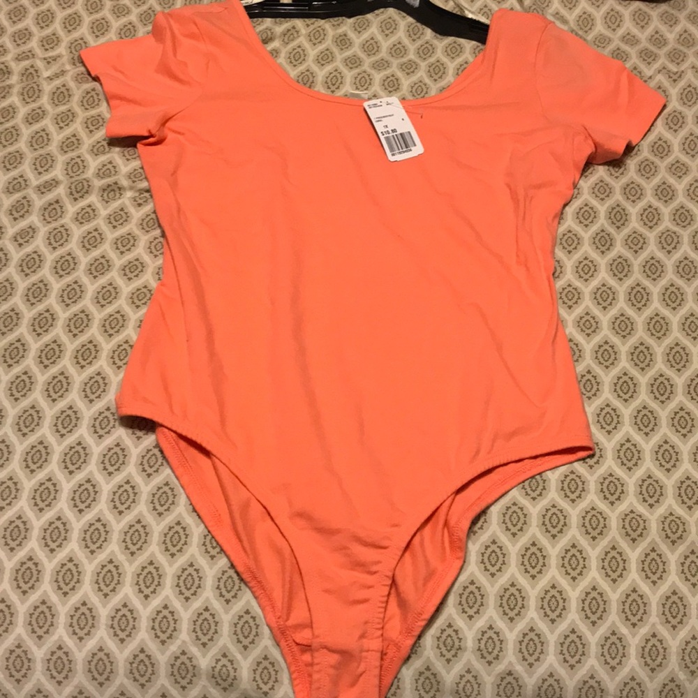 Coral short sleeve bodysuit